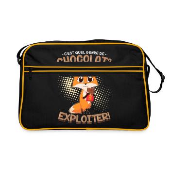 Chocolat Fuchs Cadeau Français - Sac Retro - noir/or - Devant