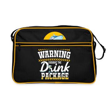 cruise ship - Retro Bag - black/gold - Front