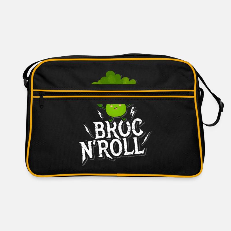 Brocolis - Sac Retro - noir/or