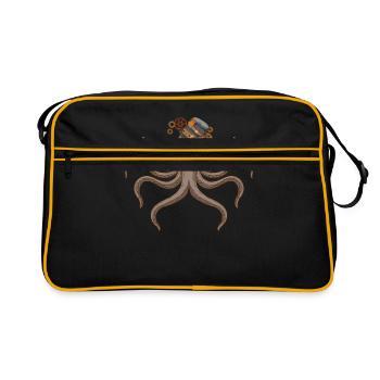Octopus Steampunk Squid Cadeau Octopus - Sac Retro - noir/or - Devant