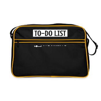 Dicton drôle - Sac Retro - noir/or - Devant