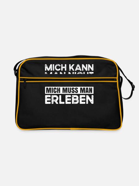 Lustiger Spruch - Retro Tasche - Schwarz/Gold