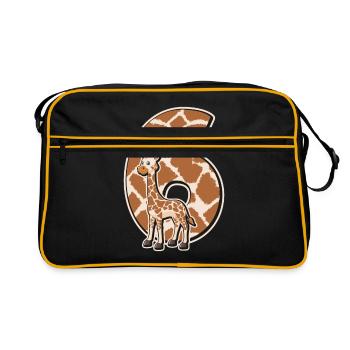 6th birthday - Retro Bag - black/gold - Front