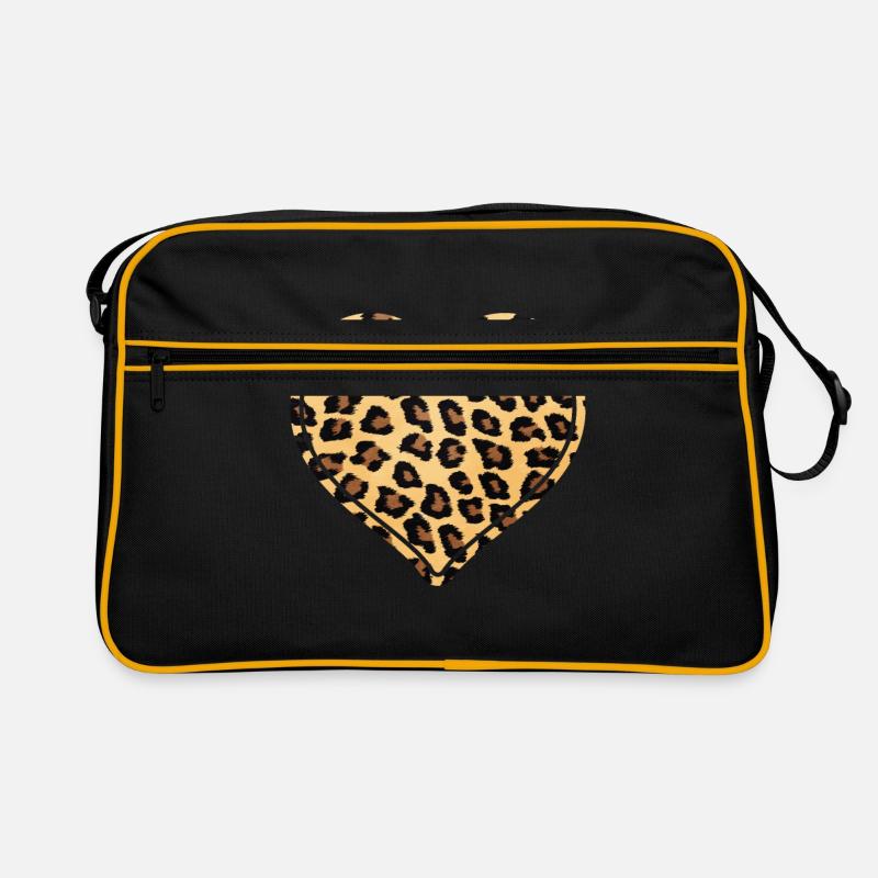 Leopard Herz Geschenk Retro Tasche