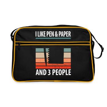 Pen & Paper - Retro Bag - black/gold - Front