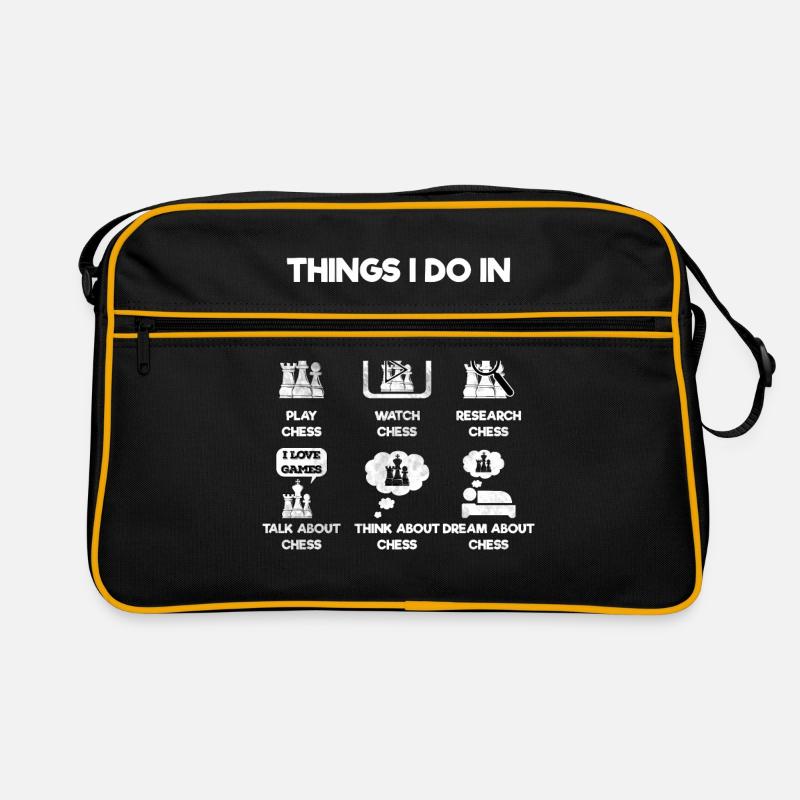 Schachmatt Schach Geschenkidee Retro Tasche