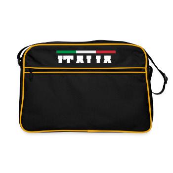 Italie Drapeau Italien Italia Fierté Italienne - Sac Retro - noir/or - Devant