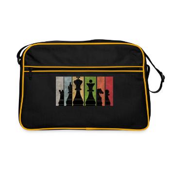 Schach - Retro Tasche - Schwarz/Gold - Vorne