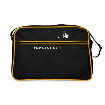 Badminton - Retro Tasche - Schwarz/Gold - Vorne