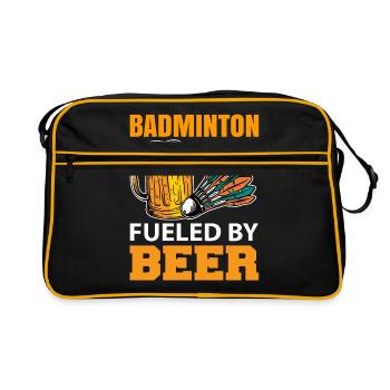 Badminton - Retro Tasche - Schwarz/Gold - Vorne