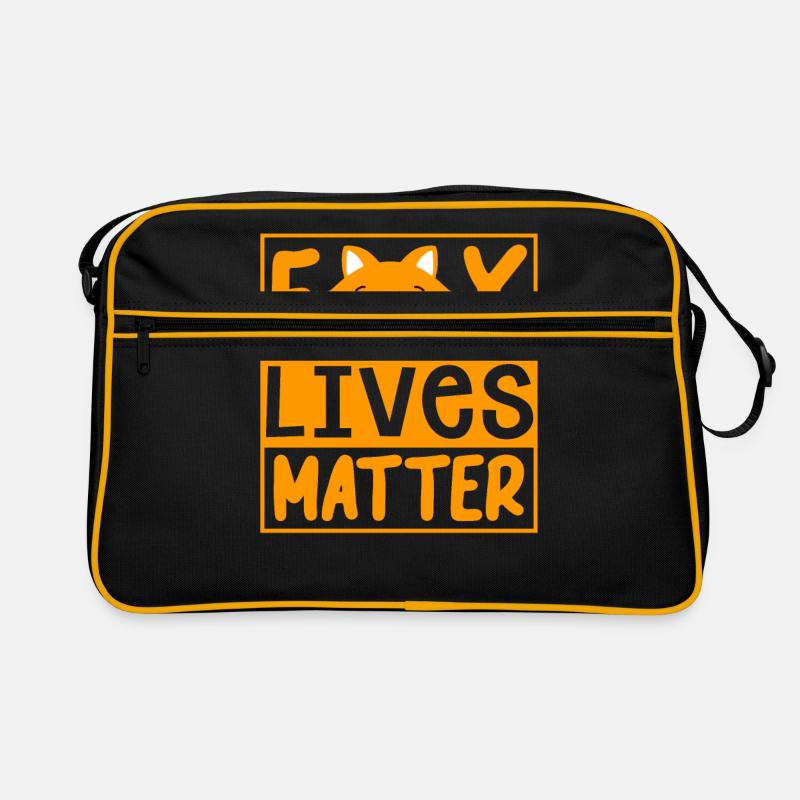 Fuchs - Retro Tasche - Schwarz/Gold
