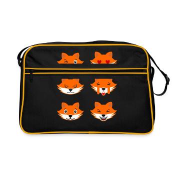 Renard - Sac Retro - noir/or - Devant