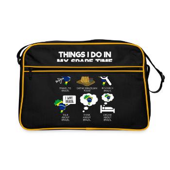Brazilien - Retro Tasche - Schwarz/Gold - Vorne