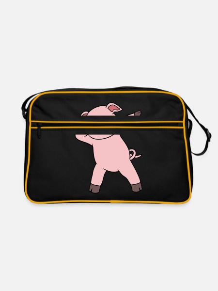 Dabing pig - Retro Bag - black/gold - Front