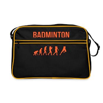 Lustiger Pickleball Badminton Federball - Retro Tasche - Schwarz/Gold - Vorne