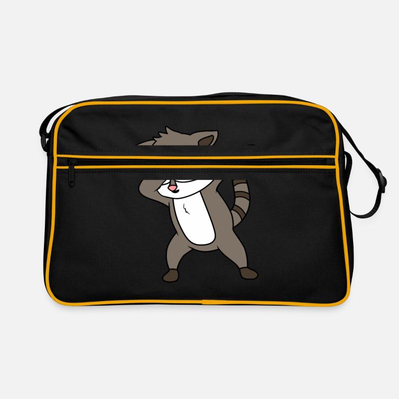 Raton laveur - Sac Retro - noir/or