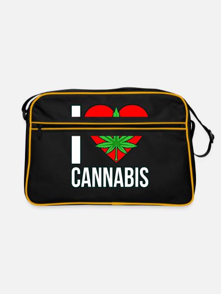 Cannabis - Sac Retro - noir/or - Devant