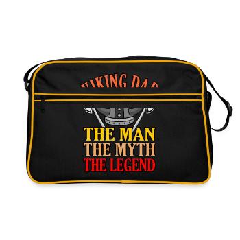 Wikinger - Retro Tasche - Schwarz/Gold - Vorne