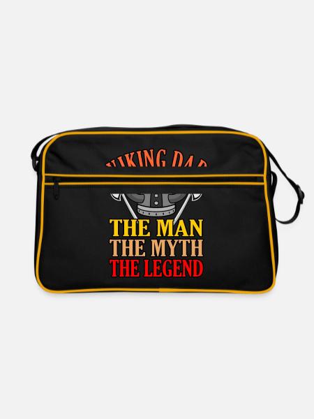 Wikinger - Retro Tasche - Schwarz/Gold - Vorne