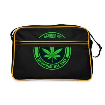 Cannabis - Retro Tasche - Schwarz/Gold - Vorne