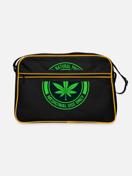 Cannabis - Sac Retro - noir/or - Devant