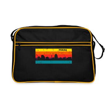 San Antonio Texas - Retro Bag - black/gold - Front