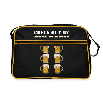 Bier - Retro Tasche - Schwarz/Gold - Vorne