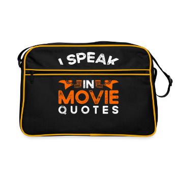 Film - Retro Tasche - Schwarz/Gold - Vorne