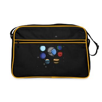 Astronaute - Sac Retro - noir/or - Devant