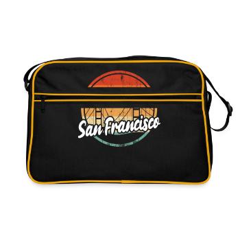 Pont du Golden Gate de San Francisco - Sac Retro - noir/or - Devant