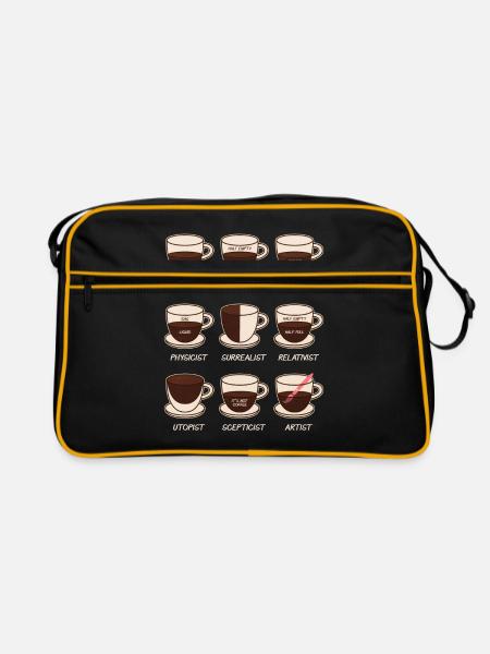 Kaffee - Retro Tasche - Schwarz/Gold - Vorne