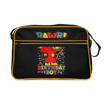 4th birthday - Retro Bag - black/gold - Front