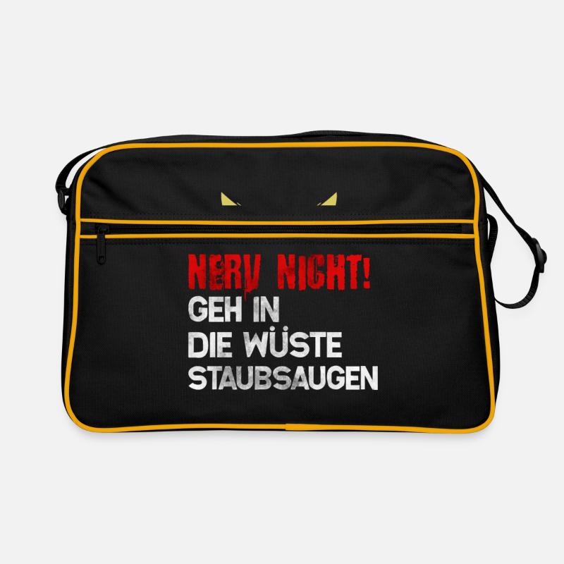Lustiger Spruch - Retro Tasche - Schwarz/Gold