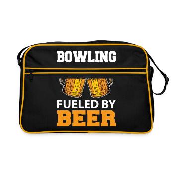 Bier - Retro Tasche - Schwarz/Gold - Vorne