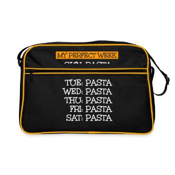 Pasta - Retro Tasche - Schwarz/Gold - Vorne