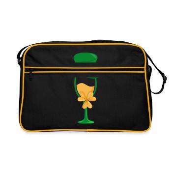 Amateurs de vin Vin Saint Patrick - Sac Retro - noir/or - Devant