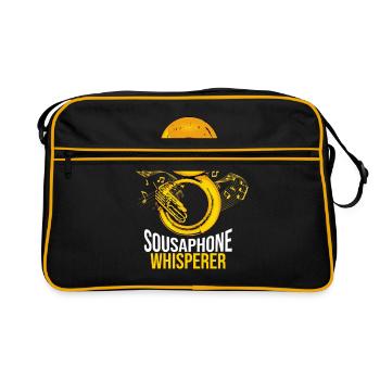 Sousaphone Gift Men Orchestra Big Band Tuba - Retro Bag - black/gold - Front