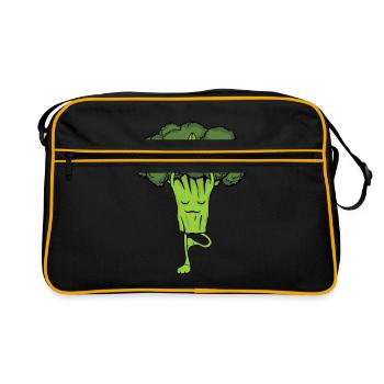 Broccoli Yoga Meditate Gift Women Broccoli - Retro Bag - black/gold - Front