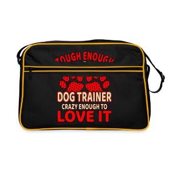 Cadeau d’éducateur canin pour animaux de compagnie - Sac Retro - noir/or - Devant