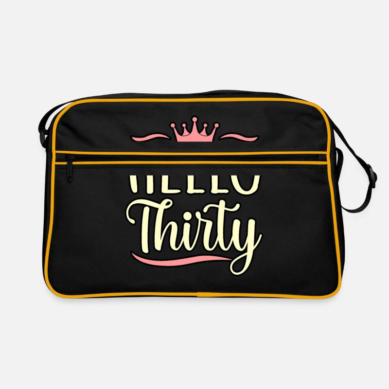 Hello Thirty Birthday Gift Retro Bag