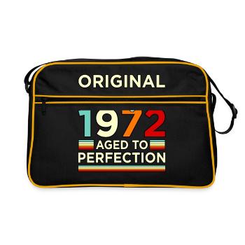 Anniversaire Original millésime 1972 - Sac Retro - noir/or - Devant
