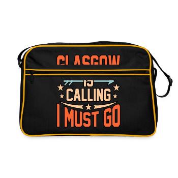 Glasgow travel gift - Retro Bag - black/gold - Front