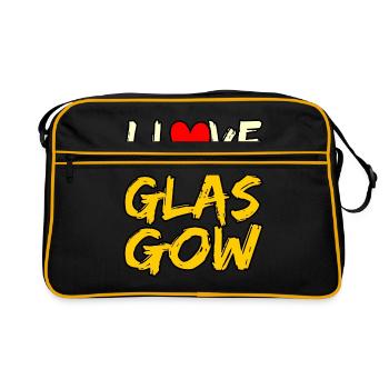 J’adore le cadeau de Glasgow - Sac Retro - noir/or - Devant