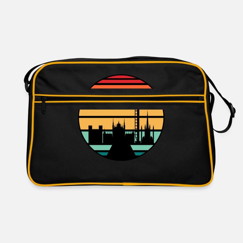 Glasgow City Skyline Geschenk Retro Tasche
