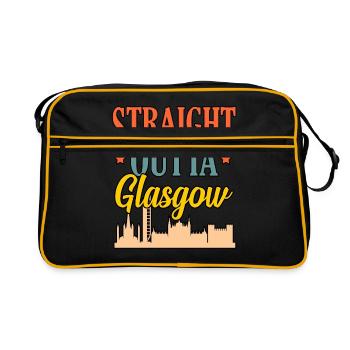 Glasgow Ecosse Cadeau - Sac Retro - noir/or - Devant