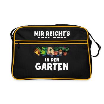 Meine Komfortzone Garten Gartenarbeit - Retro Tasche - Schwarz/Gold - Vorne