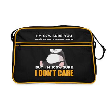 Drôle d’idée cadeau panda - Sac Retro - noir/or - Devant