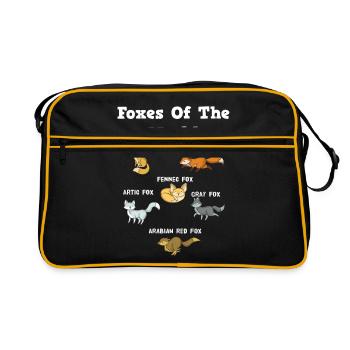 Fuchs - Retro Tasche - Schwarz/Gold - Vorne