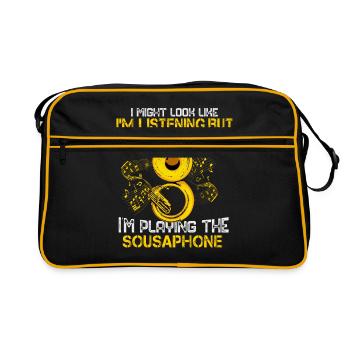 Sousaphone Gift Orchestra Big Band Sousaphone - Sac Retro - noir/or - Devant