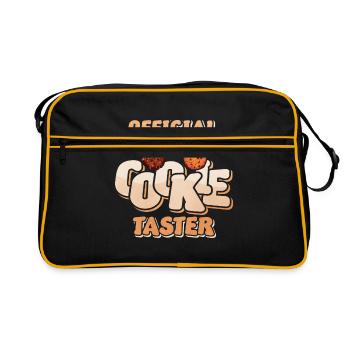 Cadeau de dégustation de biscuits - Sac Retro - noir/or - Devant